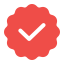 Icône de badge rouge avec une coche noire, symbolisant l’expertise certifiée de Pyramids Digital, agence web à Lille spécialisée dans les solutions digitales sur-mesure pour améliorer la visibilité et la performance des entreprises locales.
